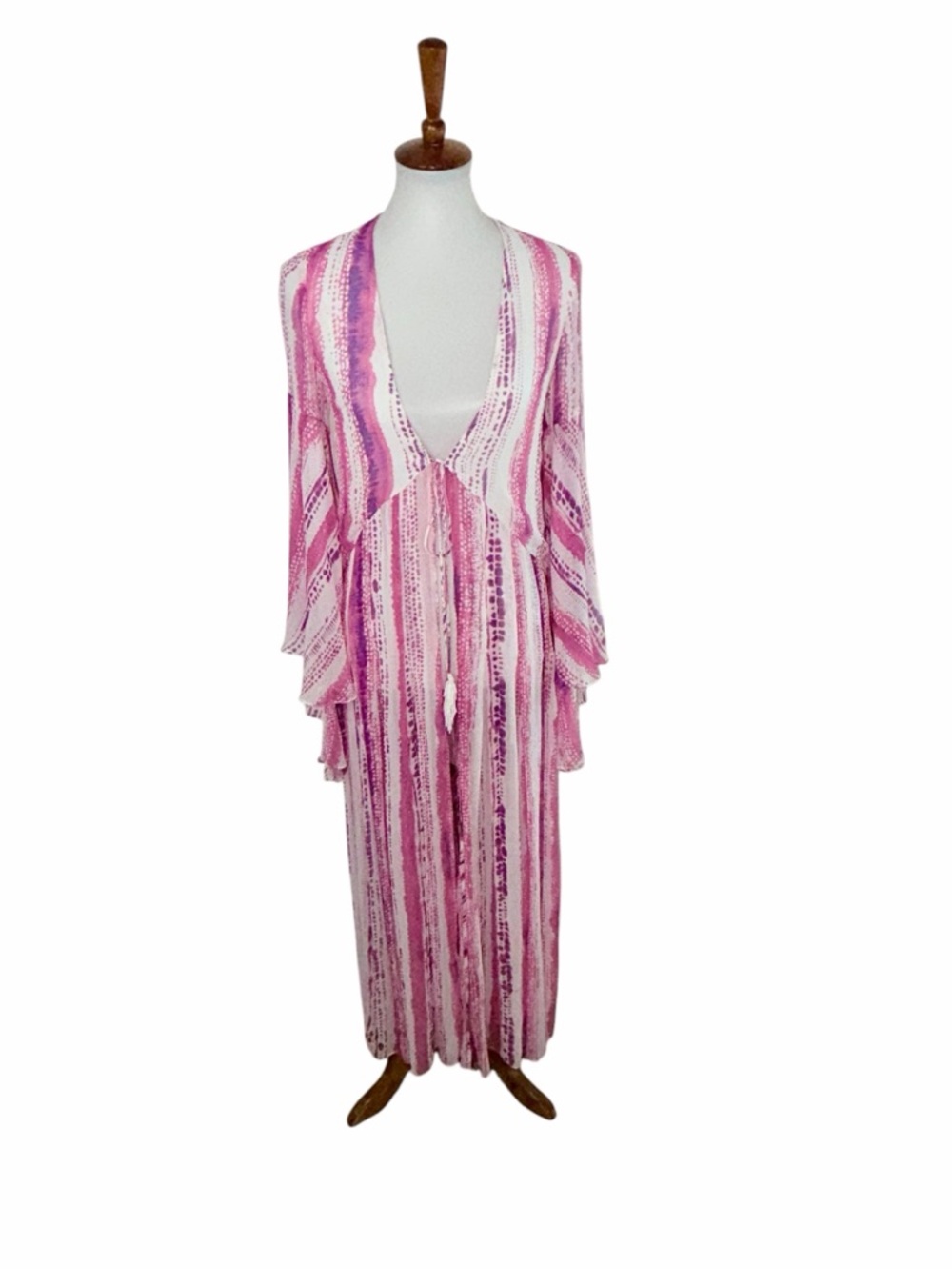 Rococo Sand Coverup Tie Front Pink Size XS